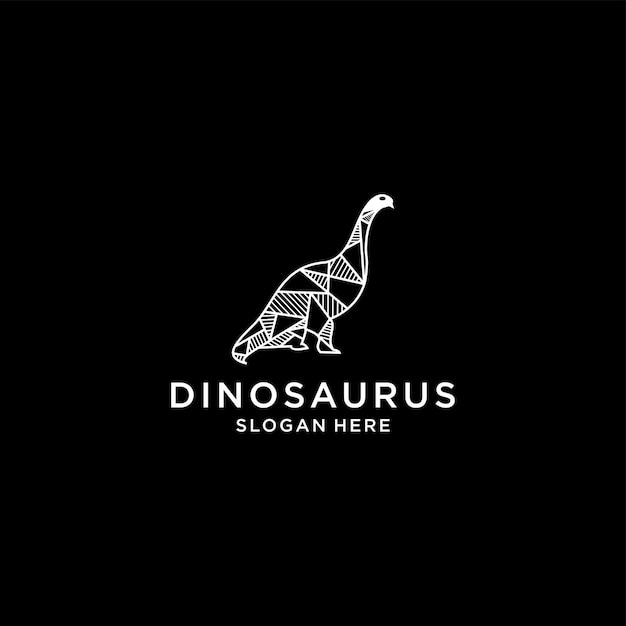 Dinosaur logo design icon template