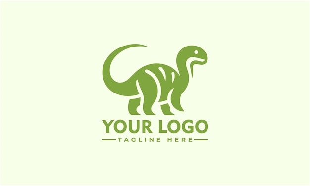 A dinosaur logo with the trex logo in the center The dinosaur is green and has a smile on it