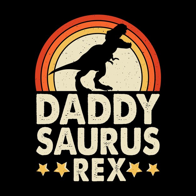 Dinosaur Lover Funny Grandpa Retro Vintage Father's Day Tshirt Design