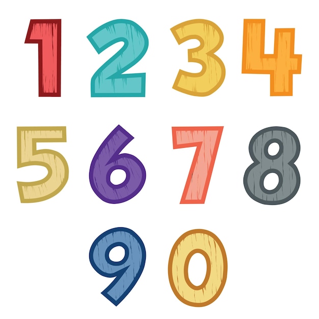 Vector dinosaur numbers fullcolor delights