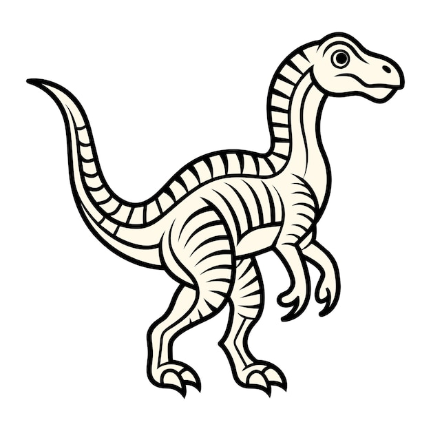 Vector dinosaur outlines art