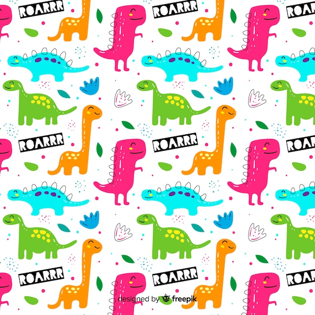 Vector dinosaur pattern