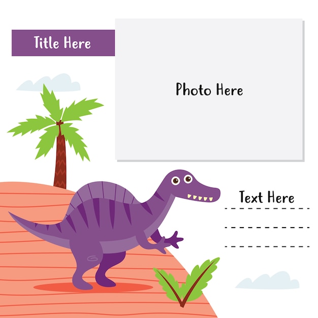 Dinosaur photo-book template series