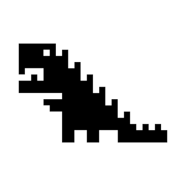 Vector dinosaur pixel art