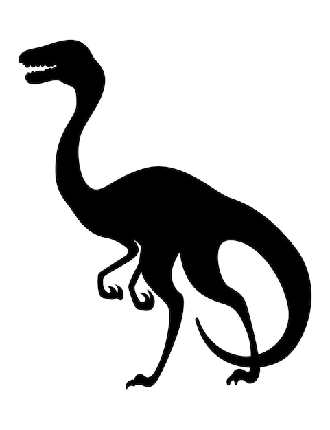 Dinosaur silhouet Dino monsters pictogram vorm van echte dieren schets van prehistorische reptiel vectorillustratie geïsoleerd op wit Hand getrokken schets