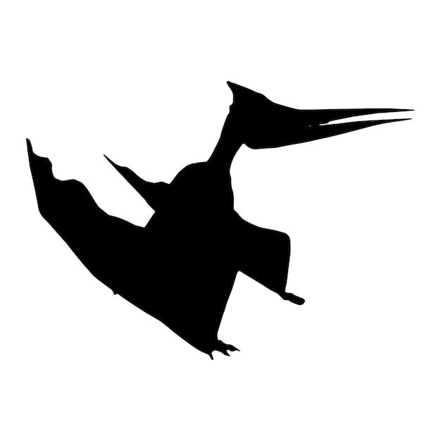 dinosaur silhouette black isolated with white background