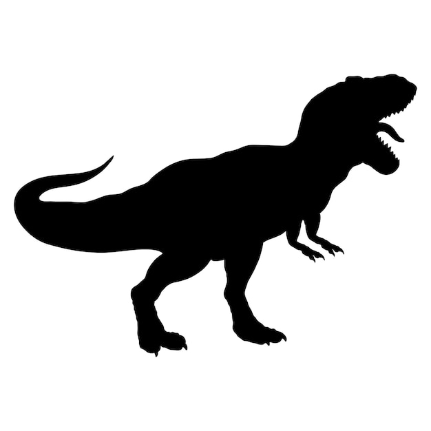 Vettore silhouette di dinosauro monogramma di dinosauro razze vettoriali