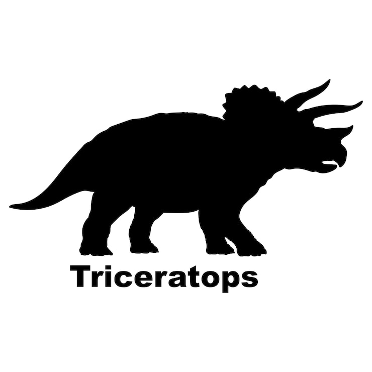 Vector 恐のシルエット 恐 トリセラトプス モノグラム 恐の一種 恐名 繁殖 ベクター