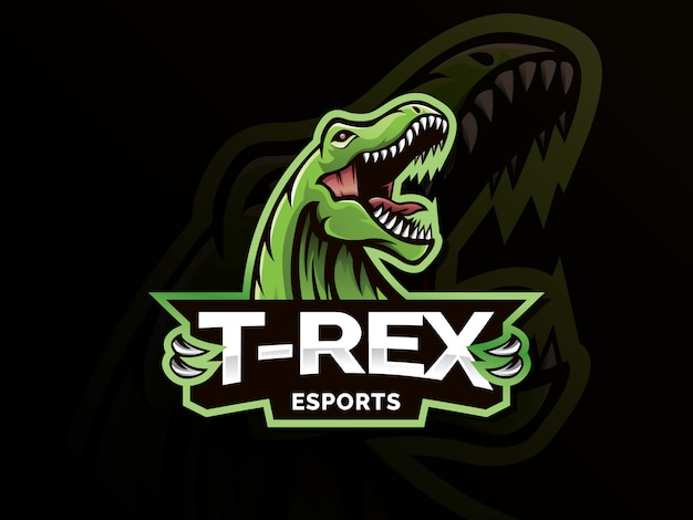 Dinosaur sport mascotte logo illustratie