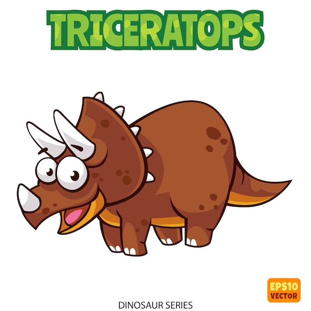 Dinosaur triceratops stripfiguur