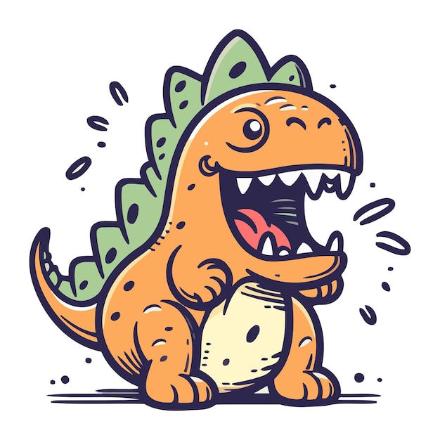 Dinosaur vector illustration of a cute cartoon dinosaur cute dinosaur