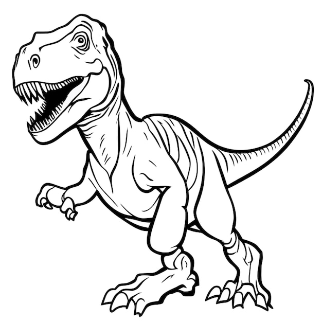 dinosaur vector illustration line art