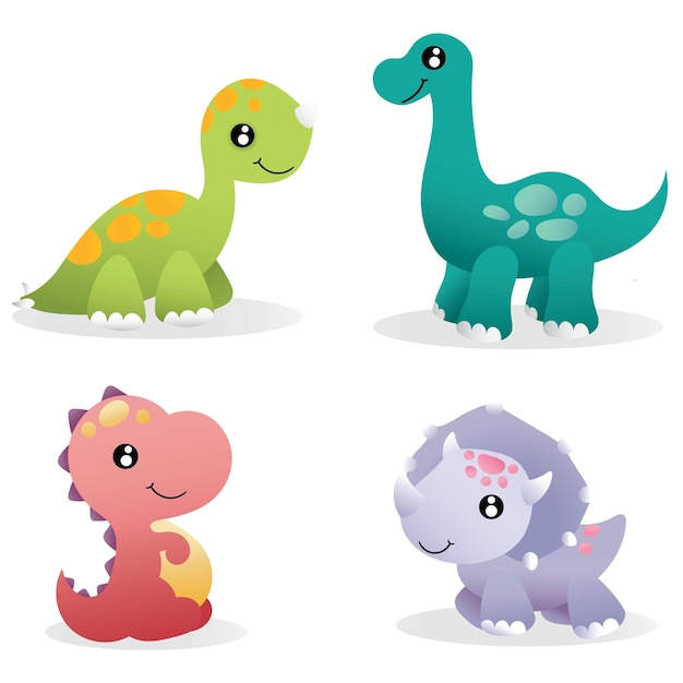 Vector dinosaur vector of for kids education in set of image