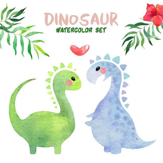 Dinosaur watercolor set