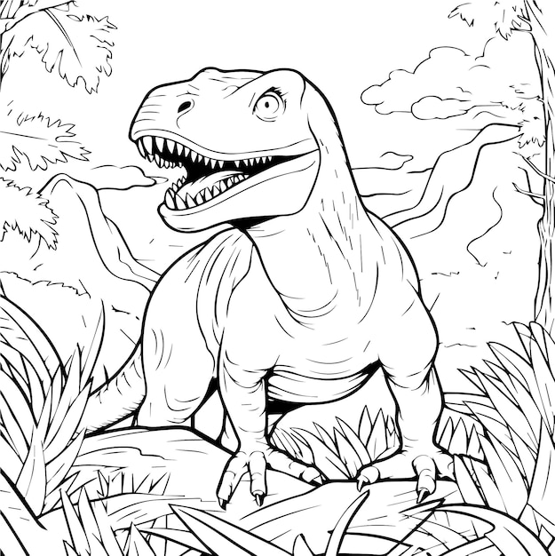 Dinosaure coloring page