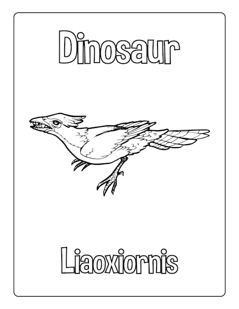 다양한 종류의 동물 흑백 활동 워크시트가 있는 아이들을 위한 공룡 색칠 공부 페이지