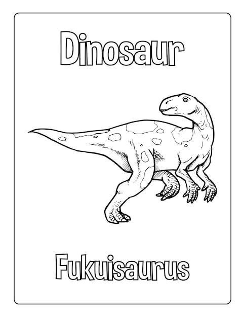 Dinosaurs coloring pages for kids with different types of animals black and white activity worksheet