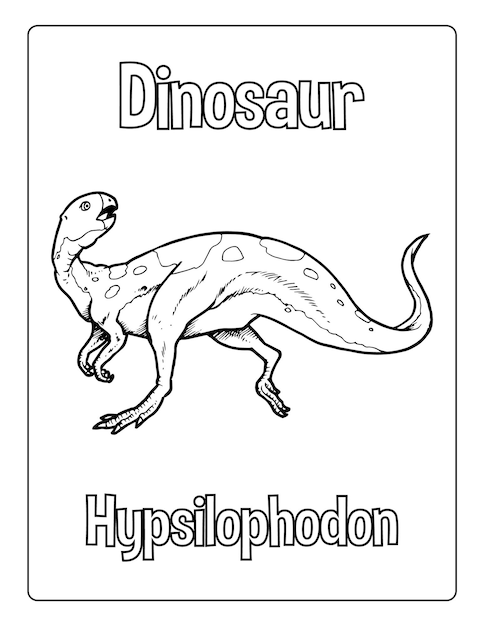 Dinosaurs coloring pages for kids with different types of animals black and white activity worksheet