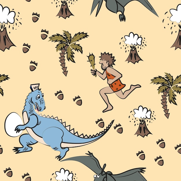 Dinosaurs  seamless pattern