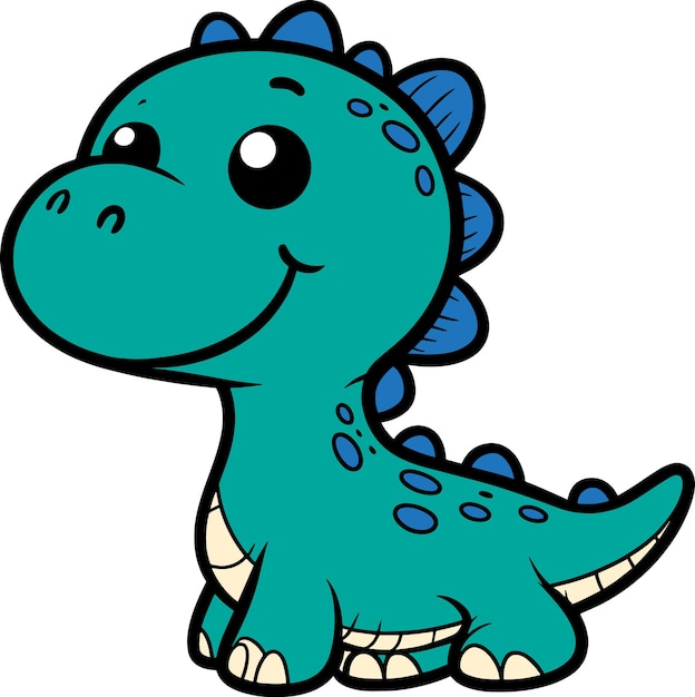 Vector dinosaurus 2d cartoon personage clipart.