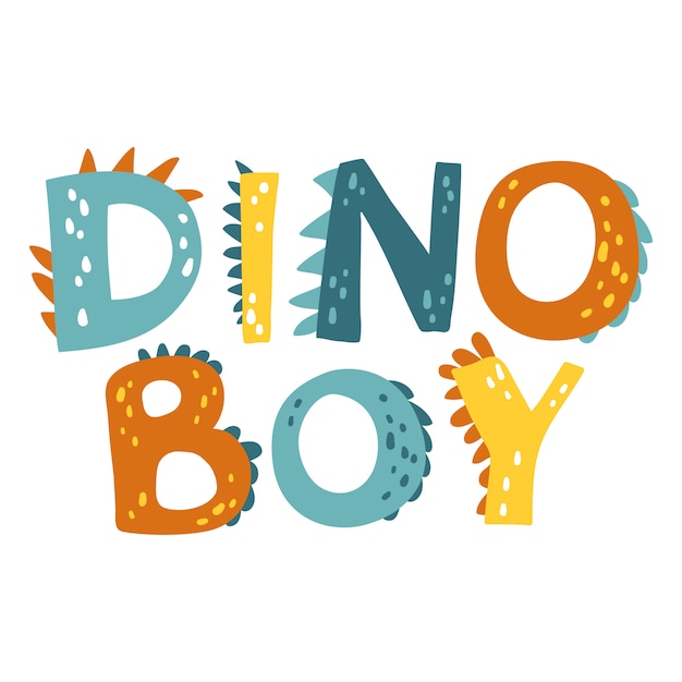 Dinosaurus belettering. Dino Boy.