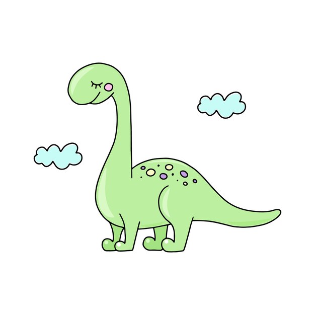 Vector dinosaurus diplodocus, vectorillustratie