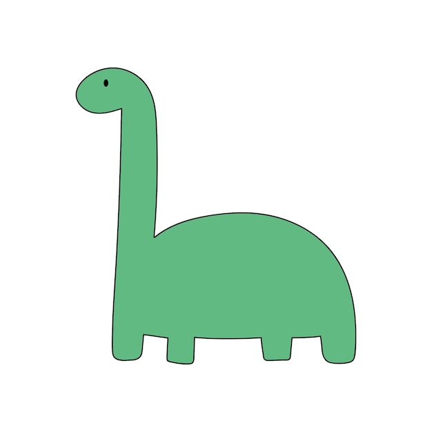 Dinosaurus doodle handgetekende cartoon voor element illustratie kinderen