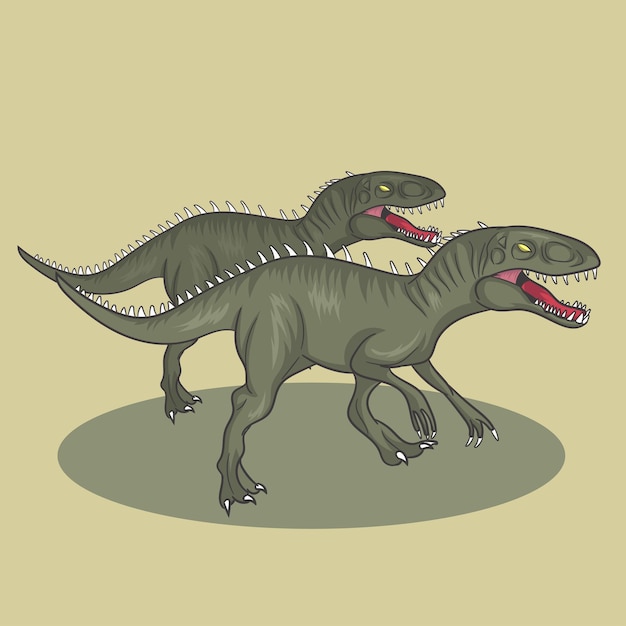 Dinosaurus. print voor t-shirts, sticker, poster, web. vectorillustratie