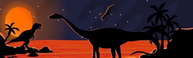 Dinosaurus silhouet in lichtgroene kleur vector