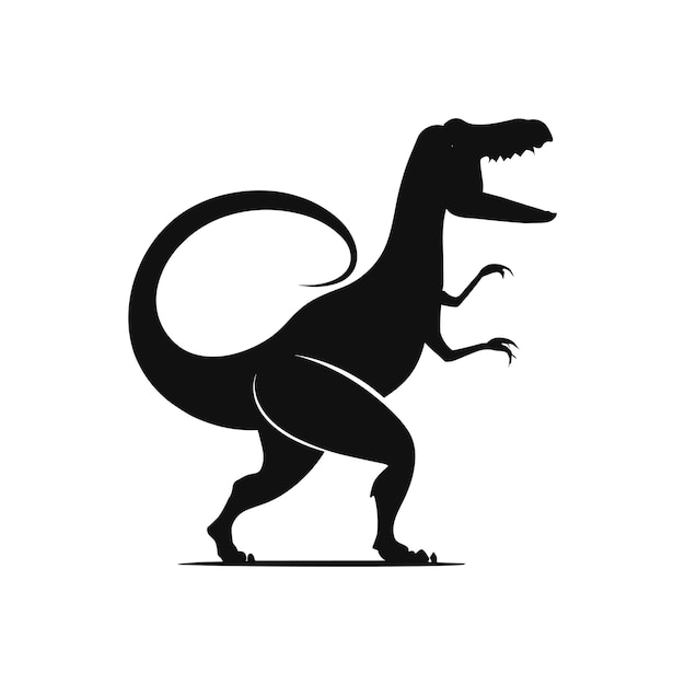 dinosaurus silhouet pictogram teken raptor tyrannosaurus symbool ontwerp