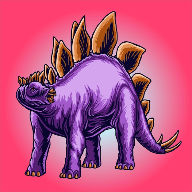 Dinosaurus stegosaurus karakterontwerp