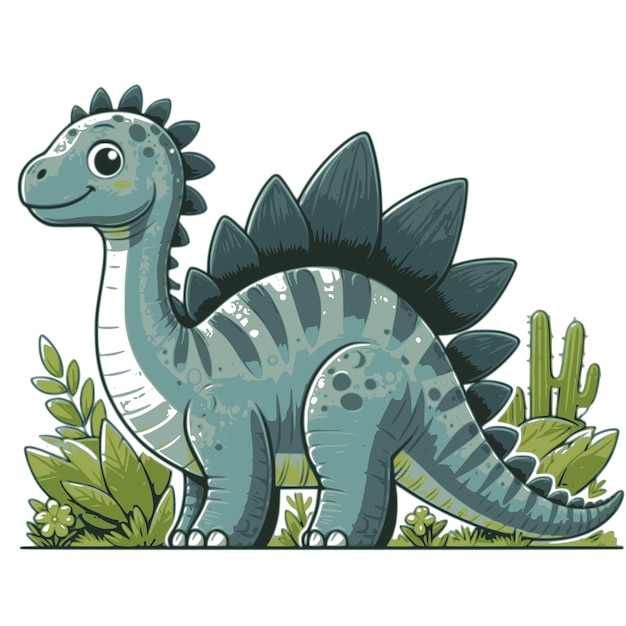 dinosaurus Stegosaurus vector op witte achtergrond