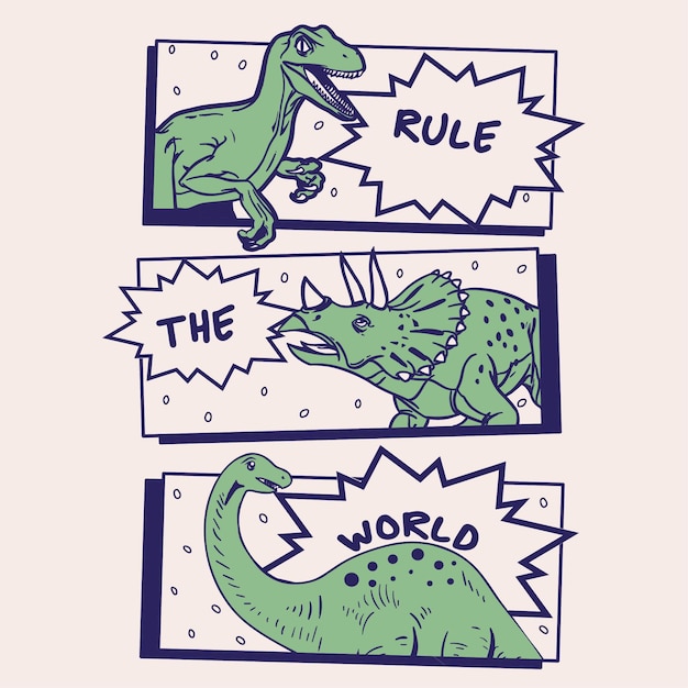 Vector dinosaurus_the rule world