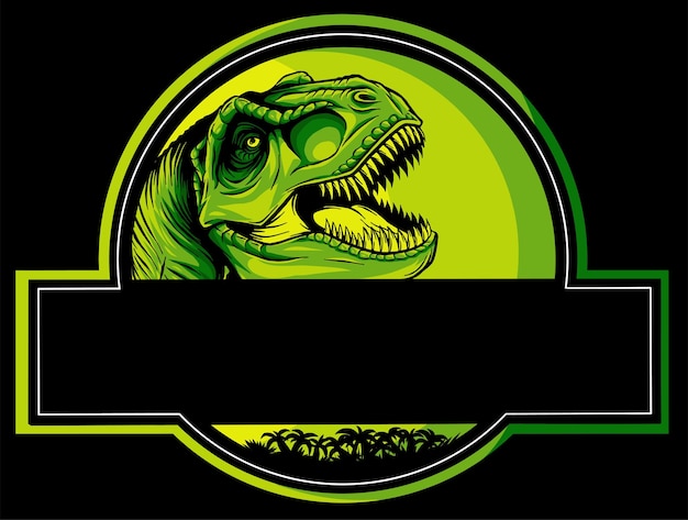 Dinosaurus trex dinosaurus vector ontwerp logo