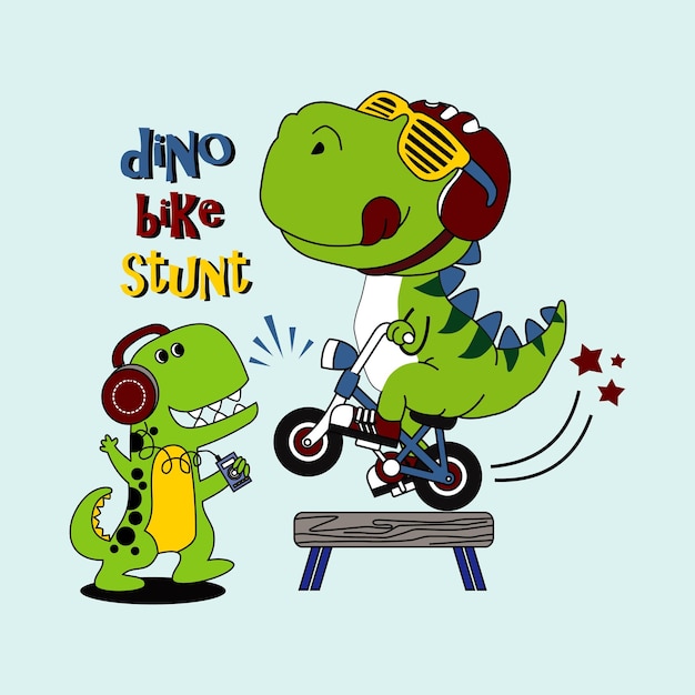 dinosaurussen in actie ontwerp cartoon vectorillustratie