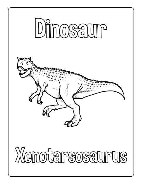 Dinosaurussen kleurplaten voor kinderen met verschillende soorten dieren zwart-wit activiteiten werkblad
