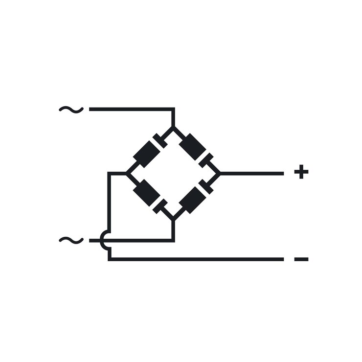 Vector diode bridge circuit vector illustration concept design