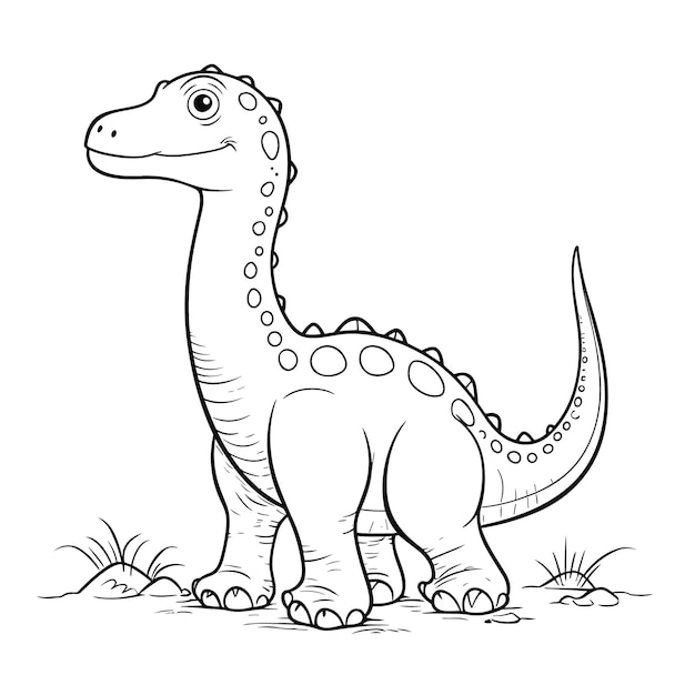 Vector diplodocus coloring pages vector animals