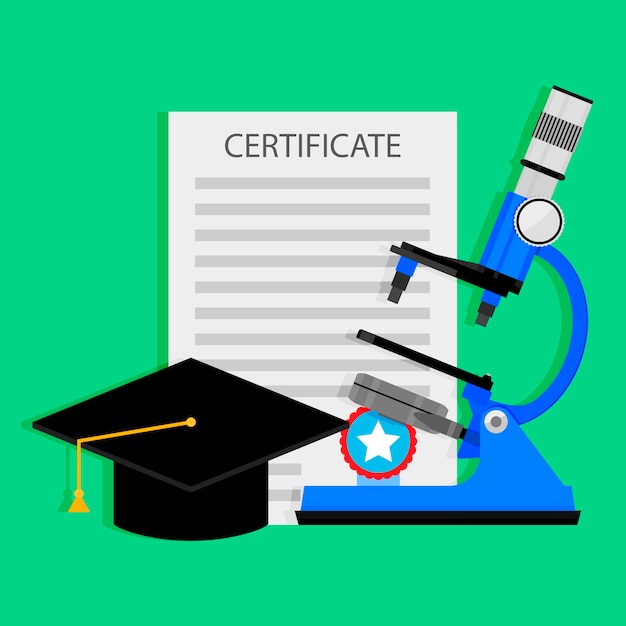 Diploma science degree concept