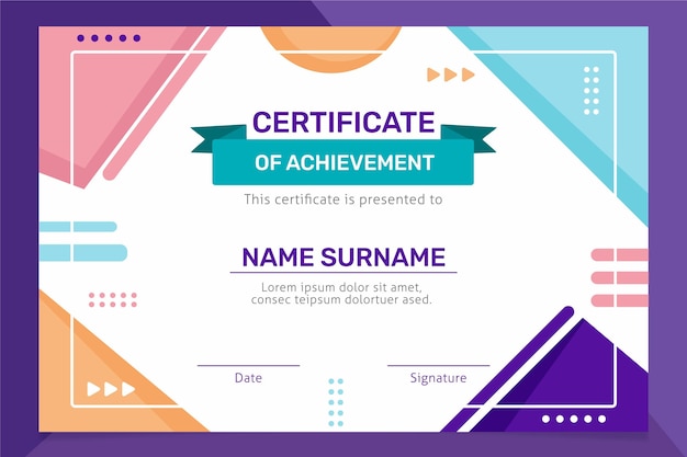 Diploma template concept