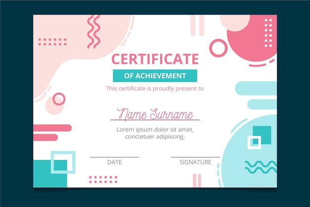 Diploma template concept