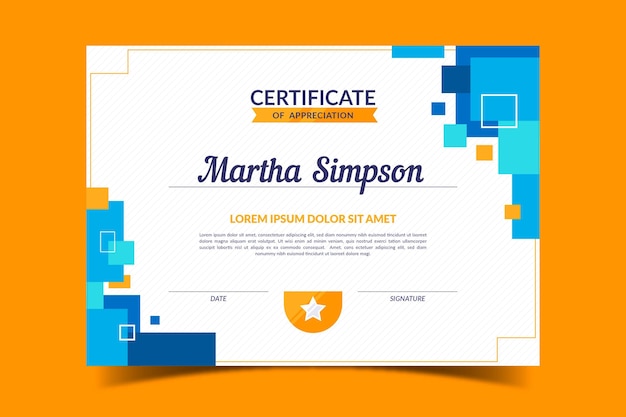 Vector diploma template