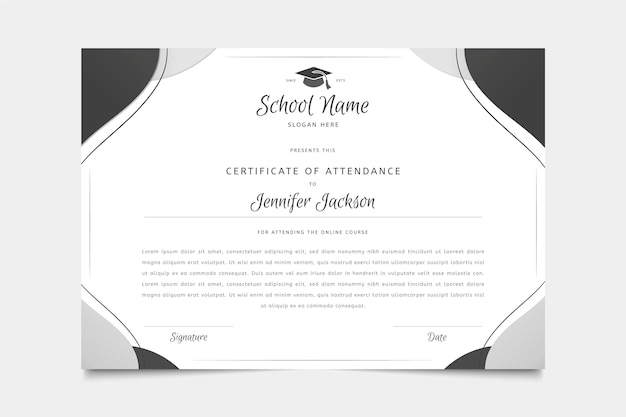 Vector diploma template