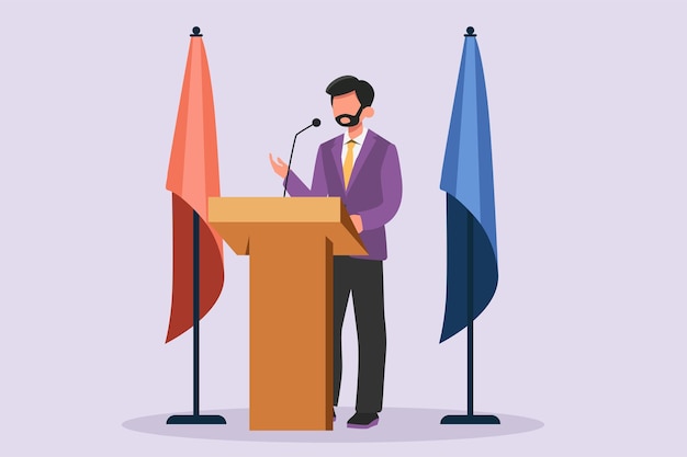 diplomacy and embassy concept colored flat vector illustration isolated