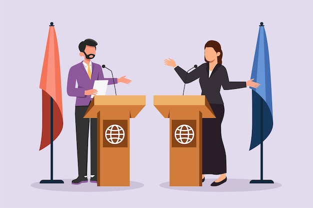 diplomacy and embassy concept colored flat vector illustration isolated
