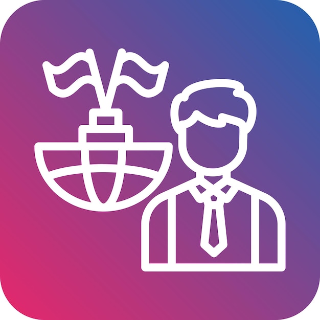 Vector diplomat icon style