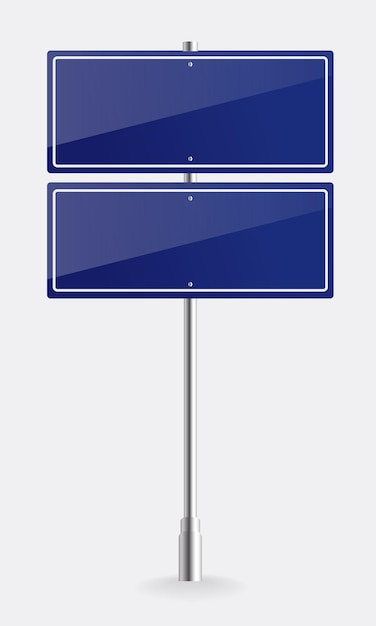 Vector direction sign board street signage boards and blue directing signboard pointer vector illustration