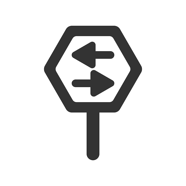 Vector direction sign icon