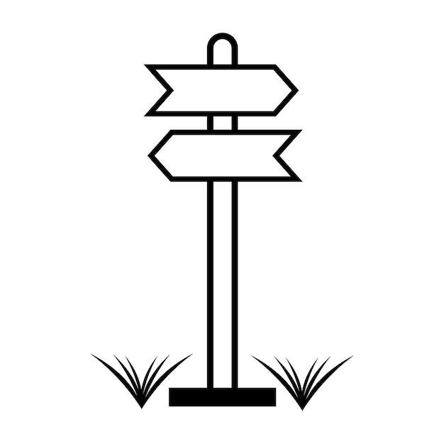 Шаблон векторного дизайна логотипа вывески направления