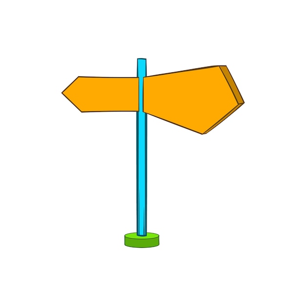 Direction signs icon in cartoon style on a white background